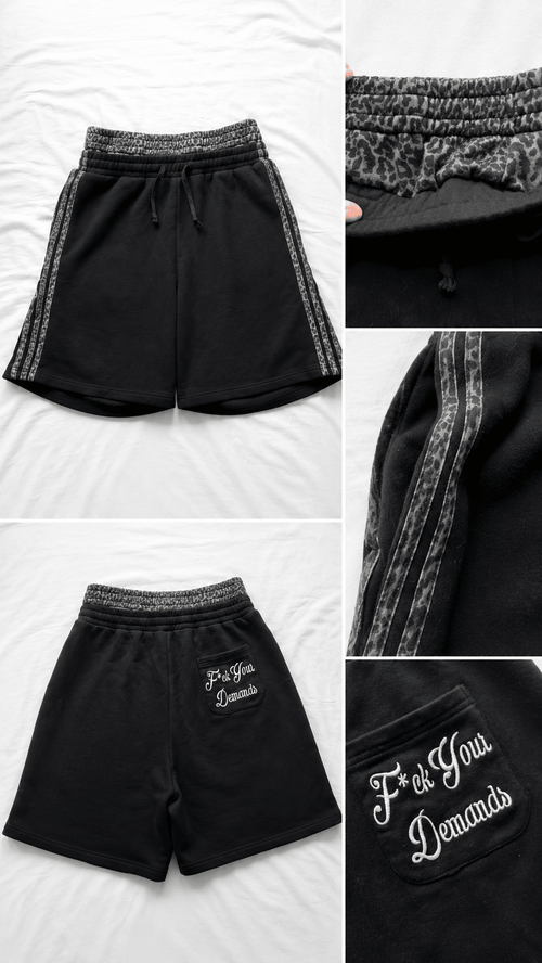 Black Cheetah Print Shorts - FYD.CLOTHING.US
